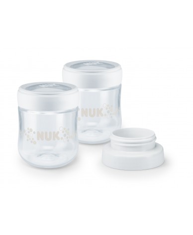 NUK NATURE SENSE контейнери за кърма, 2бр + адаптор