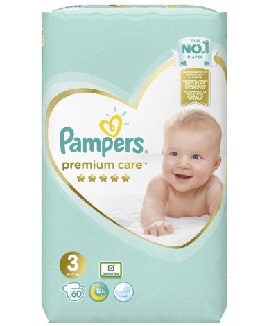 Pampers Premium Care 3 пелени 5-9кг. 60бр.