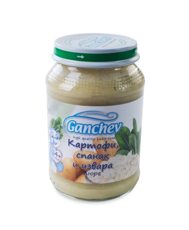 Ганчев -Пюре от картофи със спанак и извара
