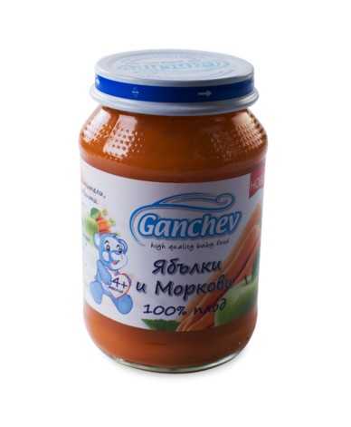 Ганчев- 100% плод – Пюре от ябълки и моркови