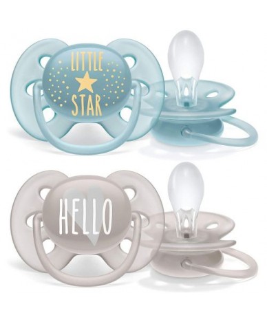 Ортодонтични залъгалки Philips AVENT ULTRA AIR + стерилизаторна кутия (6-18м) момиче, декорация