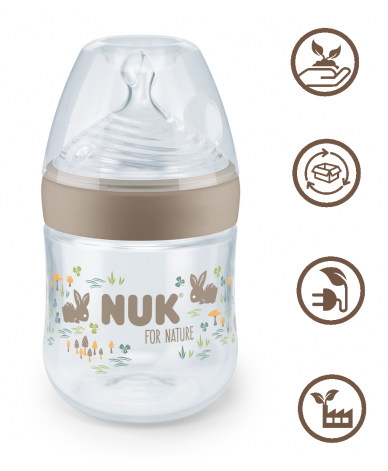 NUK for NATURE Шише РР Temperature Control 150мл. със силиконов биберон 0+ S