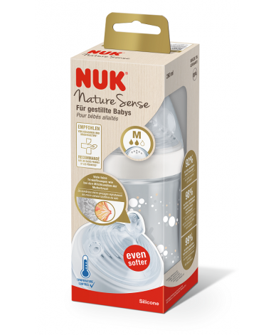 NUK NATURE SENSE Temperature Control шише РР 260мл. силиконов биберон, р-р M