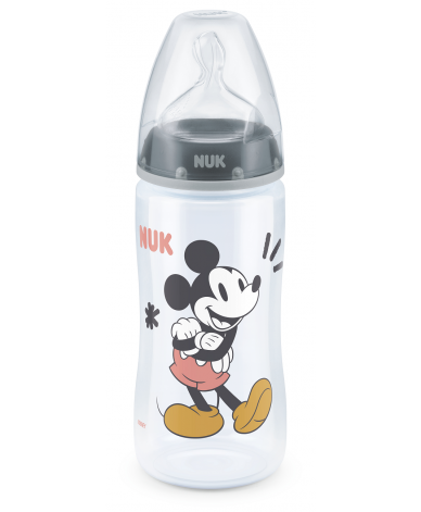 NUK First Choice РР шише Temperature control 300мл силикон 6-18мес. М MICKEY MOUSE