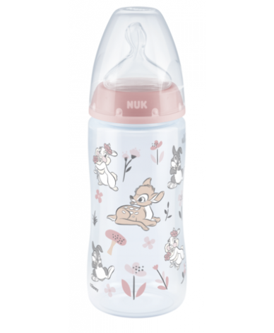 NUK First Choice РР шише Temperature control 300мл силикон 6-18мес. BAMBI + box