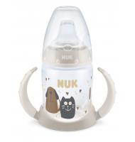 NUK First Choice РР Шише Temperature Control 150мл. с накрайник силикон за сок 6-18м. CAT&DOG