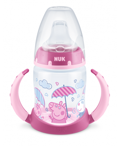 NUK First Choice РР Шише Temperature Control 150мл. с накрайник силикон за сок 6-18м. PEPPA PIG