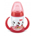 NUK First Choice РР шише Temperature Control 150мл със силиконов накрайник за сок Mickey red + box