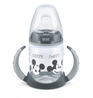 NUK First Choice РР шише Temperature Control 150мл със силиконов накрайник за сок Mickey grey + box