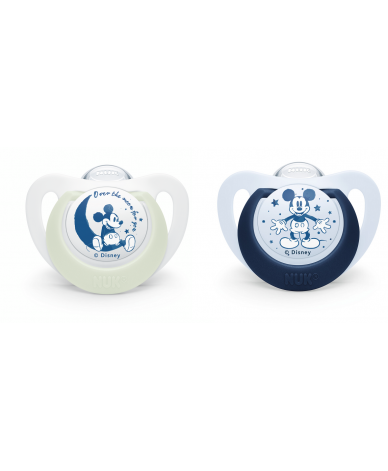 NUK биберон залъгалка силикон 6-18мес. 1бр BLUE + кутийка