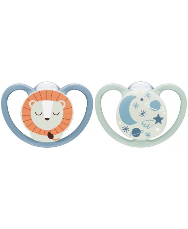 NUK биберон залъгалка каучук 0-6 мес. 1бр. ROSE + кутийка