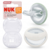 NUK биберон залъгалка силикон 6-18 мес. 2бр. BabyGluck + кутийка за съхранение и стерилизация в микровълнова