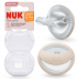 NUK биберон залъгалка силикон 0-6 мес. 2бр. BabyGluck + кутийка за съхранение и стерилизация в микровълнова