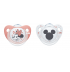 NUK биберон залъгалка силикон 0-6 2бр MICKEY + кутийка за съхранение и стерилизация в микровълнова
