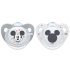 NUK биберон залъгалка силикон 0-6 2бр MICKEY + кутийка за съхранение и стерилизация в микровълнова