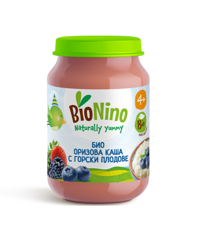 BioNino БИО ОРИЗОВА КАША С ГОРСКИ ПЛОДОВЕ