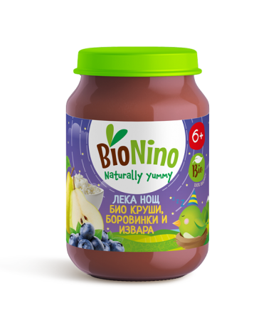 BioNino Лека нощ био круши, боровинки и извара