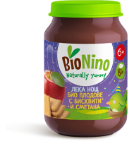 BioNino Лека нощ био плодове с бисквити и сметана