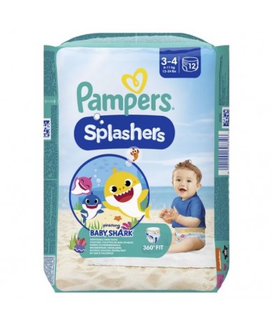 Пелени за плуване Pampers Splashers Baby Shark размер 3 6-11кг 12 броя