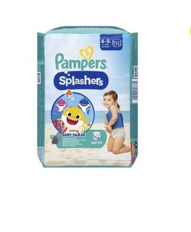 Пелени за плуване Pampers Splashers Baby Shark размер 4 9-15кг 11 броя