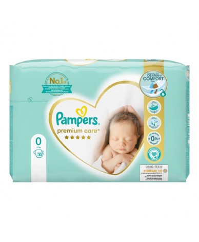 Pampers Premium Care 0 пелени 1-2.5 кг. 30бр.