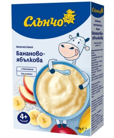 Бананово -Ябълкова Млечна Каша