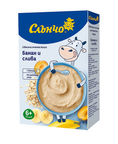 Овесена каша с банан и слива