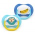 2 броя ортодонтски силиконови залъгалки Philips AVENT SCF080/26 Ultra Air Happy, 6-18м, в кутия за стерилизиране