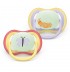 2 броя светещи в тъмното, ортодонтски силиконови залъгалки Philips AVENT SCF376/25 Ultra Air NightTime, 0-6м
