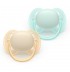 Комплект от 2 броя ортодонтични силиконови залъгалки Philips AVENT Ultra Soft SCF091/40, в кутия за стерилизиране
