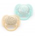 Комплект от 2 броя ортодонтични силиконови залъгалки Philips AVENT Ultra Soft SCF091/41, в кутия за стерилизиране
