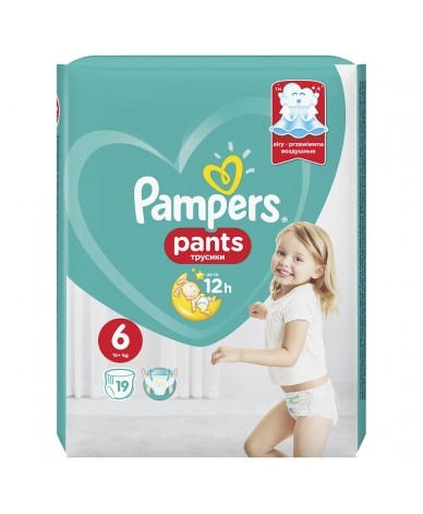 Pampers Pants 6 16кг+ 19бр.