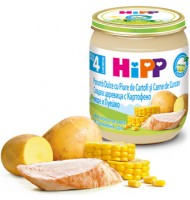 Hipp БИО Сладка царевица с картофено пюре и пуешко месо