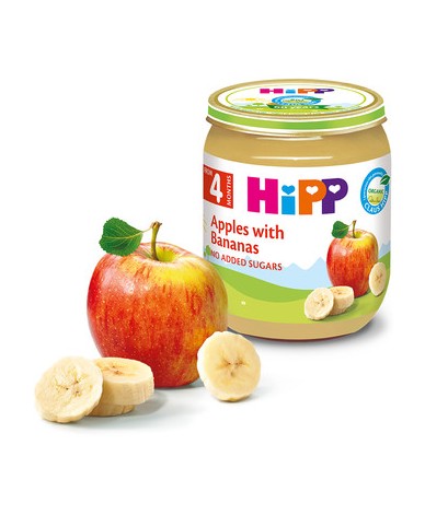 Hipp БИО Ябълки с банани