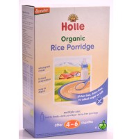 Holle био безмлечна каша с пълнозърнест ориз 4+м. 250г