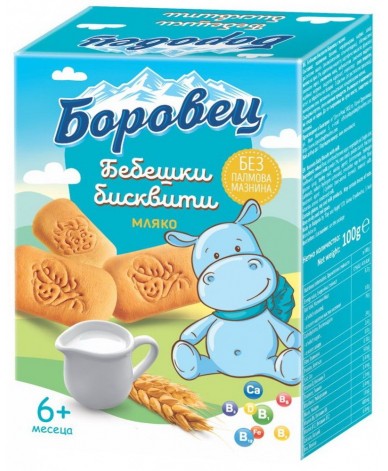 Боровец бисквити с мляко 6+ мес. 100 г