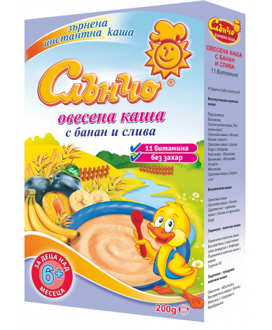 Овесена каша с банан и слива