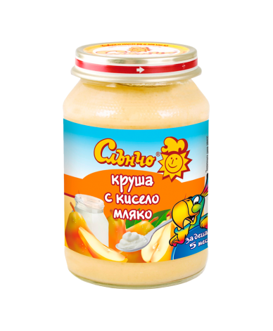 Слънчо десерт круша с кисело мляко 5+м. 190г